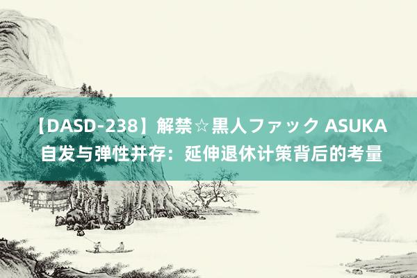 【DASD-238】解禁☆黒人ファック ASUKA 自发与弹性并存：延伸退休计策背后的考量