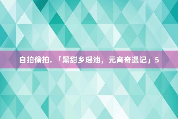 自拍偷拍. 「黑甜乡瑶池，元宵奇遇记」5