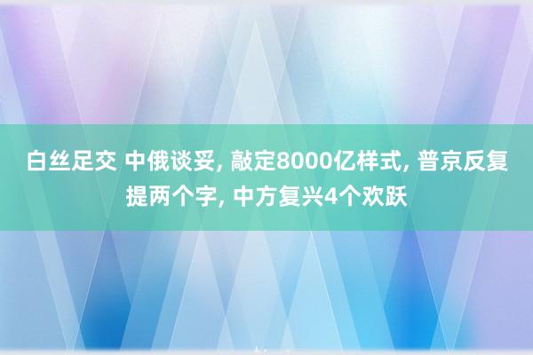 白丝足交 中俄谈妥， 敲定8000亿样式， 普京反复提两个字， 中方复兴4个欢跃