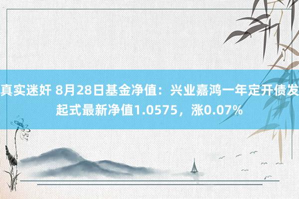 真实迷奸 8月28日基金净值：兴业嘉鸿一年定开债发起式最新净值1.0575，涨0.07%