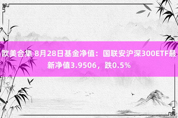 欧美合集 8月28日基金净值：国联安沪深300ETF最新净值3.9506，跌0.5%